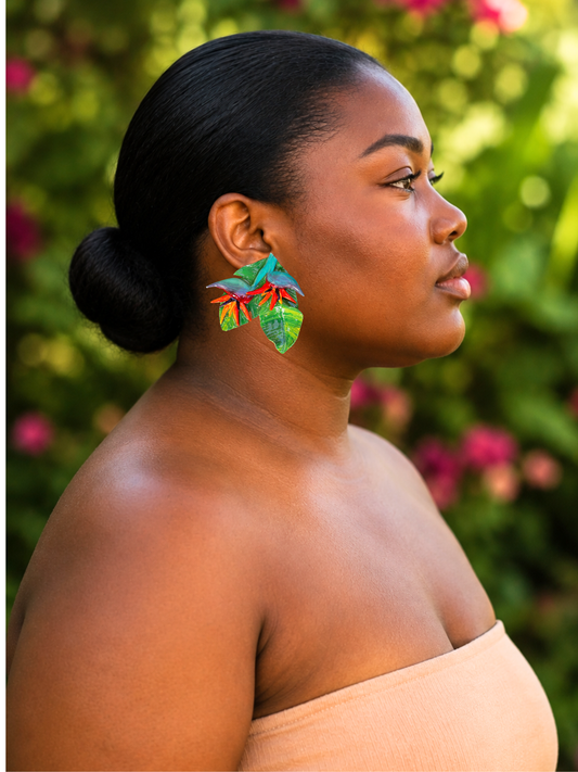 Zwazo Paradi Bird of Paradise Earring